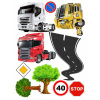 CUKROVÁ TLAČ jedlý obrázok na tortu Cukrová hmota Tiry Nákladné auto Scania SADA 5