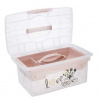Prenosný box s organizérom Minnie Mouse Keeeper, transparentná/púdrová ružová Keeeper 4052396092820
