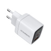 AppleMix 35W EÚ adaptér / nabíjačka CHOETECH - USB-C + USB-A - GaN + LCD displej - biela