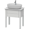 DURAVIT Luv stojaca skrinka pod umývadlo, pod dosku, 1 zásuvka, 638 x 450 x 743 mm, biela matná lakovaná, LU956003636