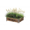 ATMOWOOD Drevený vyvýšený záhon s kovaním 80 x 60 x 20 cm - opálený