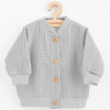 Dojčenský mušelínový kabátik New Baby Comfort clothes sivá Sivá 62 (3-6m)