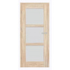 ERKADO SET Rámové dvere FORZÍTIA 4 presklené, fólia Greko Sonoma +zárubeň+kľučka ERK-FORZITIA4-GrekoSonoma