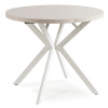PROXIMA.store - Okrúhly rozkladací stôl LUGO FARBA: biela, FARBA NÔH: biela