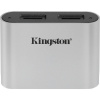 Kingston KINGSTON externá čítačka pamäťových kariet / hub USB 3.2 (Gen 1x1) striebornočierná; WFS-SDC