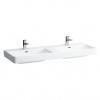Laufen PRO S Dvojumývadlo 130x46cm, bez otvoru pre batériu, biela H8149680001091
