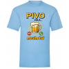 Pivo volá. - Svetlomodrá , Pánske , XXL