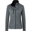 James & Nicholson | JN 1147 Dámska 2-vrstvová melanžová softshellová bunda_02.1147 Farba: dark melange/black, Veľkosť: XL