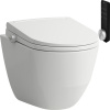 LAUFEN Cleanet Pro Comfort sprchová toaleta, závesná WC misa Rimless s hlbokým splachovaním, s vyhrievanou doskou na sedenie, 370 x 560 mm, biela, H601890000S002