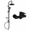 MEXEN Erik Sprchový stĺp vrátane sprchovej batérie Pecos, čierny (72740205-70)