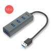 i-tec USB HUB METAL/ 4 porty/ USB 3.0/ pasivní/ kovový/ šedý / U3HUBMETAL403