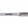 Extol Industrial 8703714 fréza karbidová, valcová s čelným ozubením, pr.10x20mm/stopka 6mm,sek stredná (double-cut)