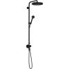 AXOR One Showerpipe EcoSmart nástenný sprchový systém s podomietkovým termostatom, horná sprcha 1jet priemer 282 mm, ručná sprcha 1jet, matná čierna, 48797670