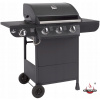 Plynový gril - El Fuego Columbus 3+1 Gas Grill 56x41cm Roe (El Fuego Columbus 3+1 Gas Grill 56x41cm Roe)