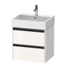 Duravit Ketho.2 Umývadlová skrinka, 55x58x46 cm, 2 zásuvky, lesklá biela K25275022220000