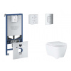 Grohe Rapid SLX Set predstenovej inštalácie, klozetu, dosky SoftClose a tlačidla Skate Cosmopolitan, chróm SANI11BB2110-GR