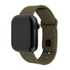 Sada silikónových remienkov FIXED Silicone Sporty Strap pre Apple Watch 42-44-45-46mm, olivová