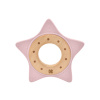 KikkaBoo Hryzátko silikón a drevo Star Variant: Pink