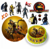 DIGITÁLNA TLAČ Jedlý obrázok na tortu Mortal Kombat Hra Sub Zero + POSTAVY + TEXT