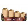 Emocio adventné stupne 4ks 40 mm Drápané zlaté sviečky