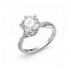 iZlato Forever Zásnubný prsteň Amélie s moissanitom 2,00 ct, striebro ISBR109