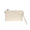 Kožená kabelka MI49 béžová Made in Italy Béžová