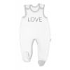 Dojčenské bavlnené dupačky Love - biele