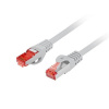 LANBERG Patch kábel CAT 6 S-FTP, AWG 26/7, LSZH, meď, sivý, 0,25m