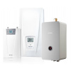 Clage DEX Next digitálne riadený prietokový ohrievač vody (18-27kW/3x400V) a Elektrokotol BOSCH TRONIC HEAT 3500 H; s čerpadlom