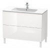 Duravit L-Cube - Umývadlová skrinka 86x102x48 cm, 2 zásuvky, lesklá biela LC662702222