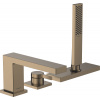 Hansgrohe Tecturis E - 3-otvorová batéria na okraj vane, kartáčovaný bronz 73443140