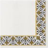 Obrúsky PAW AIRLAID 40x40 cm - Floral Frame gold-black