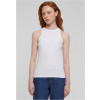 Women's Racer Back Rib Tank Top - White šedá L Urban Classics 4065812615510