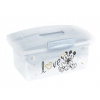 Prenosný box s organizérom Mickey Mouse Keeeper, transparentná/modrá Keeeper 4052396092837