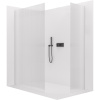 CERANO - Sprchová zástena Walk-in Crystal TL/P - 8 mm - bezvzperový systém - čierna matná, ryhované sklo - 120x70 cm