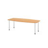 Konferenčný stolík, tvar suda, 4 nohy, 2200 x 1030/830 x 720 mm, buk/chróm