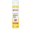 Garnier Vitamin C Brightening Over Make-Up UV Mist SPF50+ dlhotrvajúca rozjasňujúca opaľovacia h ml a na tvár 75 ml