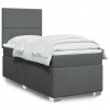 Box spring postel s matrací tmavě šedá 90x190 cm textil Šedá 3292637