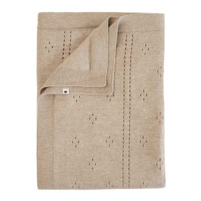 BIBS Dierkovaná pletená deka z BIO bavlny Varianta: Vanilla