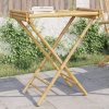 zahrada-XL Skladací stolík s podnosom 70,5x42,5x80 cm bambus 366454