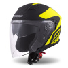 přilba Jet Tech Corso, CASSIDA (černá matná/žlutá fluo, vel. XS) M140-869-XS