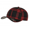 Flexfit Šiltovka TARTAN, veľ.: S/M, polyester, viskóza, elastan, červeno-čierna, 6197-00044-0053