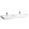 Laufen PRO S dvojumývadlo 130x46cm, s 2 otvormi pre 2 batérie, biela LCC H8149684001041