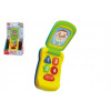 Teddies Telefón Mobil plast 14cm na batérie so zvukom so svetlom na karte 11x20x5, 5cm 18m+