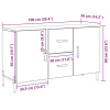 vidaXL Bočná skriňa Čierna Dub 100x36x60 cm Lepené drevo - Black - 262803-279435