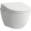 LAUFEN Cleanet Pro Lite sprchová toaleta, závesná WC misa Rimless s hlbokým splachovaním, s doskou na sedenie, 370 x 530 mm, biela, H613890000S002