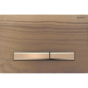 GEBERIT Sigma50 Square dvojčinné ovládacie tlačidlo, červené zlato/americký orech, 115.670.JX.2