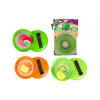 Lambáda/Catch ball hra s loptičkou na suchý zips, ovocie, 18 cm, 3 druhy v látkovom sáčku