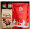 SET DARČEKOVÝ KÔŠ BOX VIANOČNÝ NA DARČEK ČAJ SUŠENÉ OVOCIE A ORECHY KONFITURY