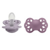 BIBS Infinity Fossil Grey/Mauve symetrický cumlík zo silikónu 2ks, veľkosť 1